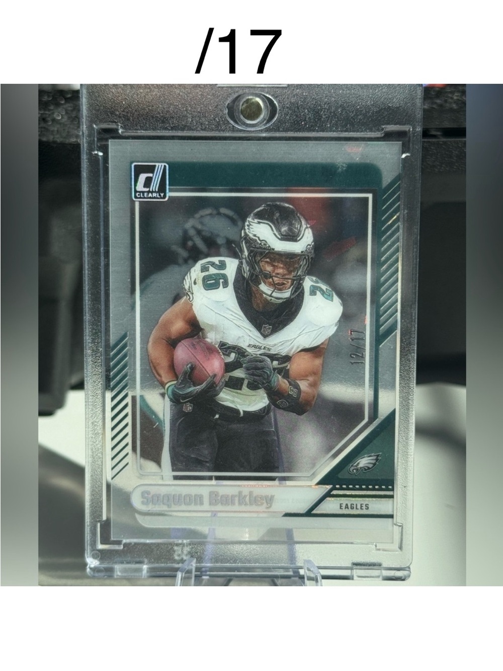 🏈 2024 Saquon Barkley Clearly Donruss 12/17 Philadelphia Eagles SSP Mint 🔥